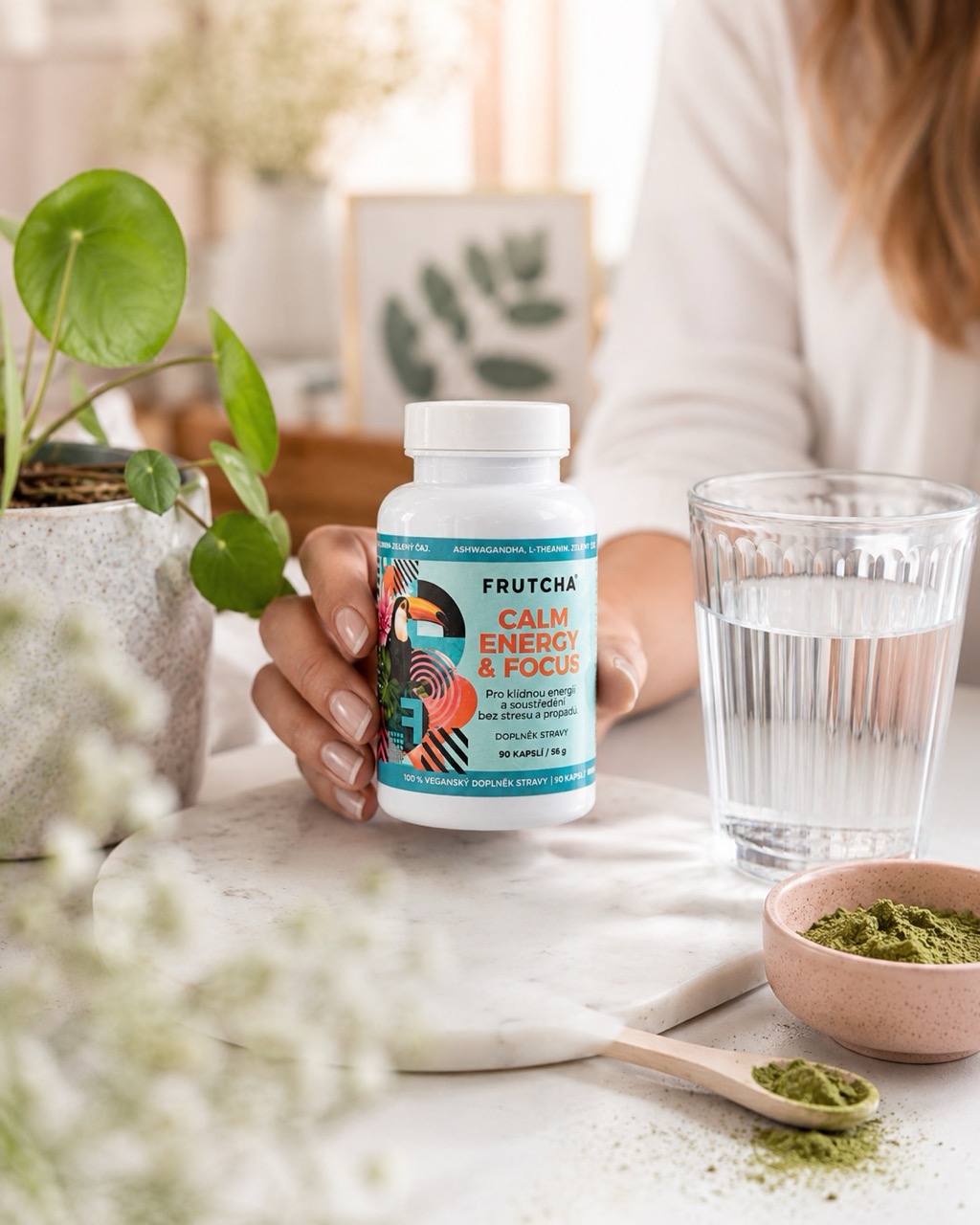 Frutcha Calm Energy & Focus jako součást každodenního rituálu